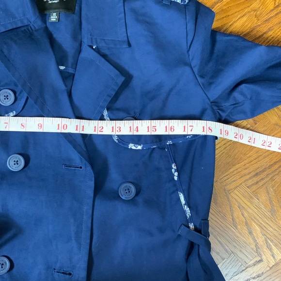 Jason Wo x Target worn by Blake Lively navy Blue double breasted trench coat XS - Picture 13 of 16